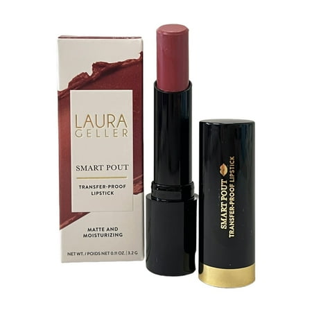 Laura Geller NEW YORK Smart Pout Transfer Proof Moisturizing Matte Lipstick, Witty, Red