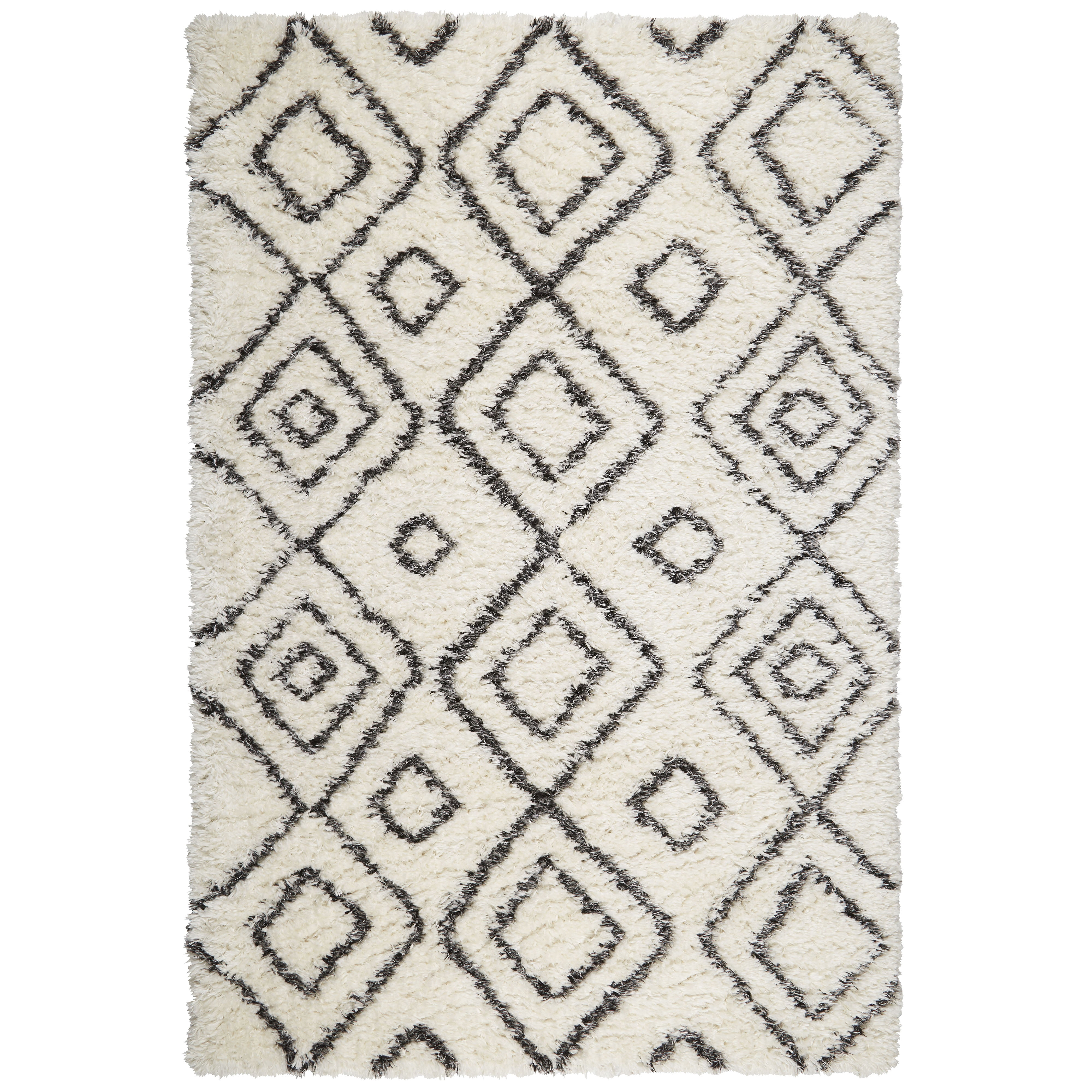 Laura Hill Cambridge Brooks Area Rug, Ivory/Charcoal, 5'2"x7'2"
