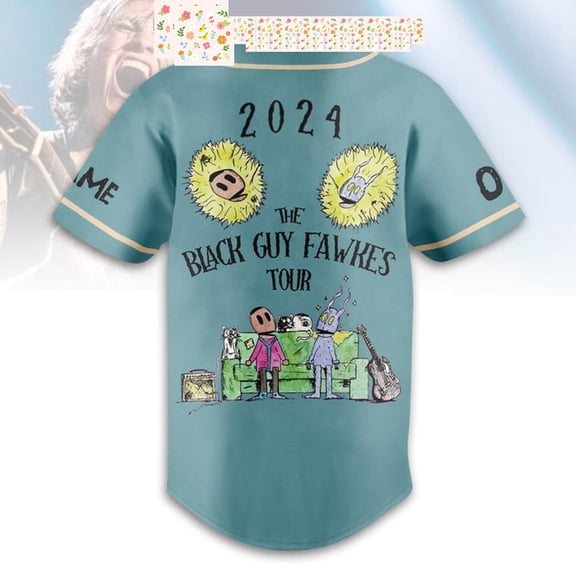 Laura Jane Grace The Black Guy Fawkes Tour 2024 Personalized Baseball Jersey