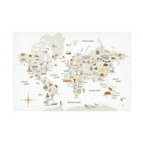 Laura Marshall 'Around the World I' Canvas Art