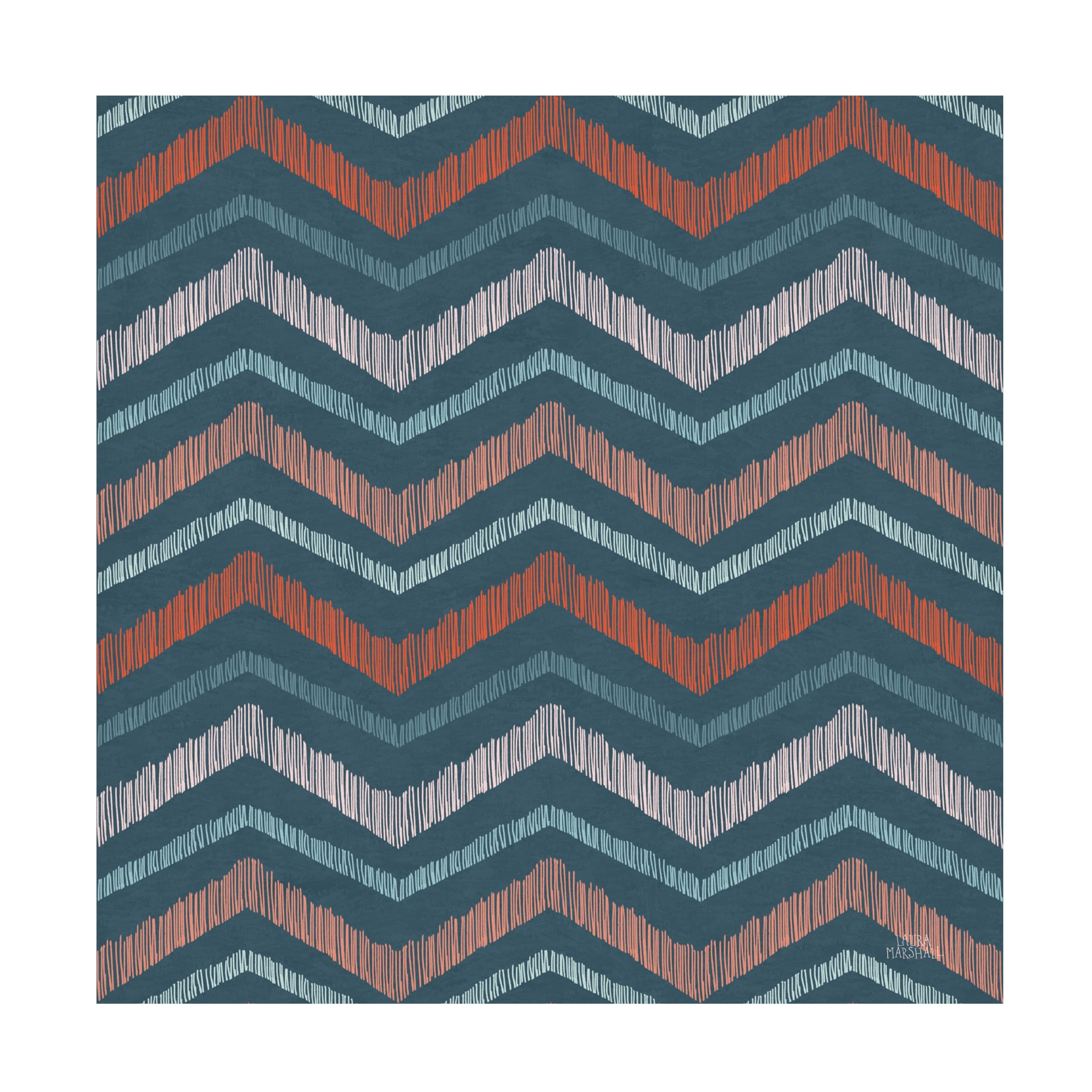 Laura Marshall 'Seaside Village Pattern XIIIB' Canvas Art