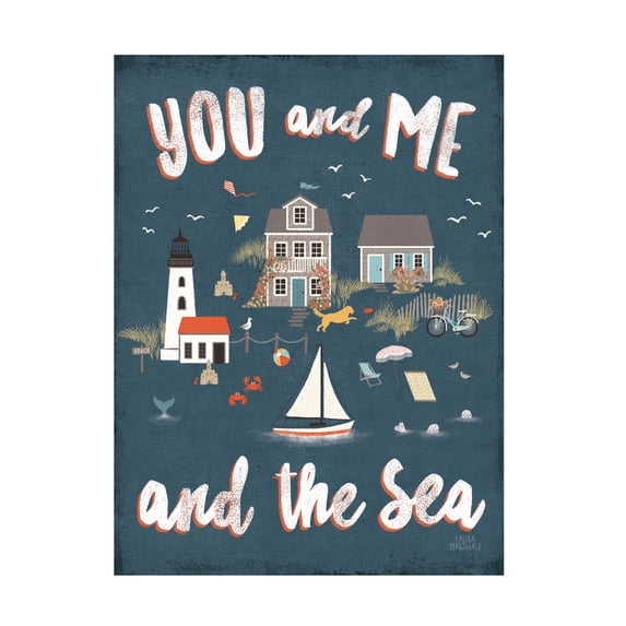 Laura Marshall 'Seaside Village V' Canvas Art