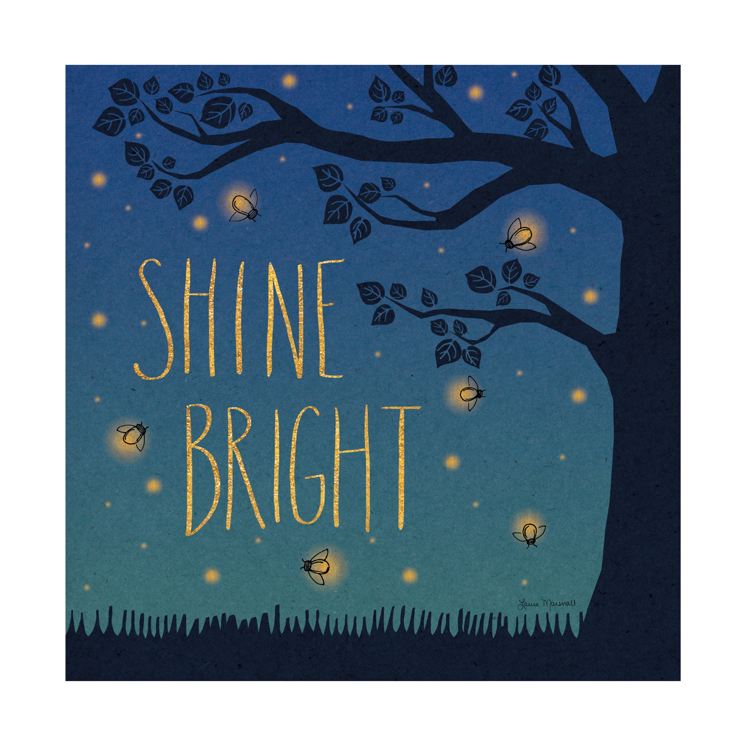 Laura Marshall 'Twilight Fireflies II' Canvas Art