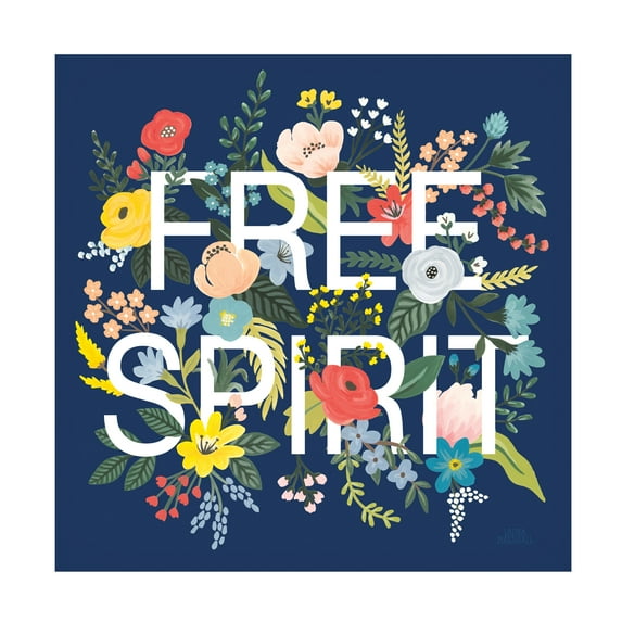 Laura Marshall 'Wild Garden II Navy' Canvas Art