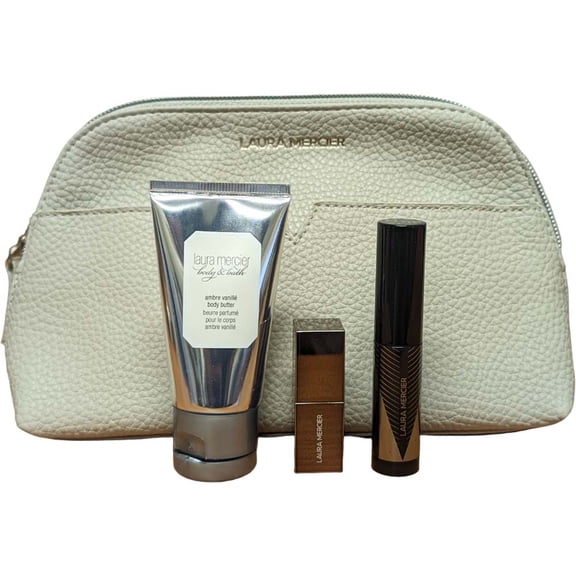 Laura Mercier 3pc Make Up Travel Set w/ Cosmetic Bag