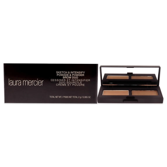 Laura Mercier Sketch And Intensify Pomade and Powder Brow Duo - Ash, 0.065 oz Eyebrow Pencil