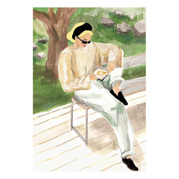Laura Page - Sagittarius Reading Print Wall Art, Modern Wall Decor For Living Room Bedroom, 16x24 UNFRAMED