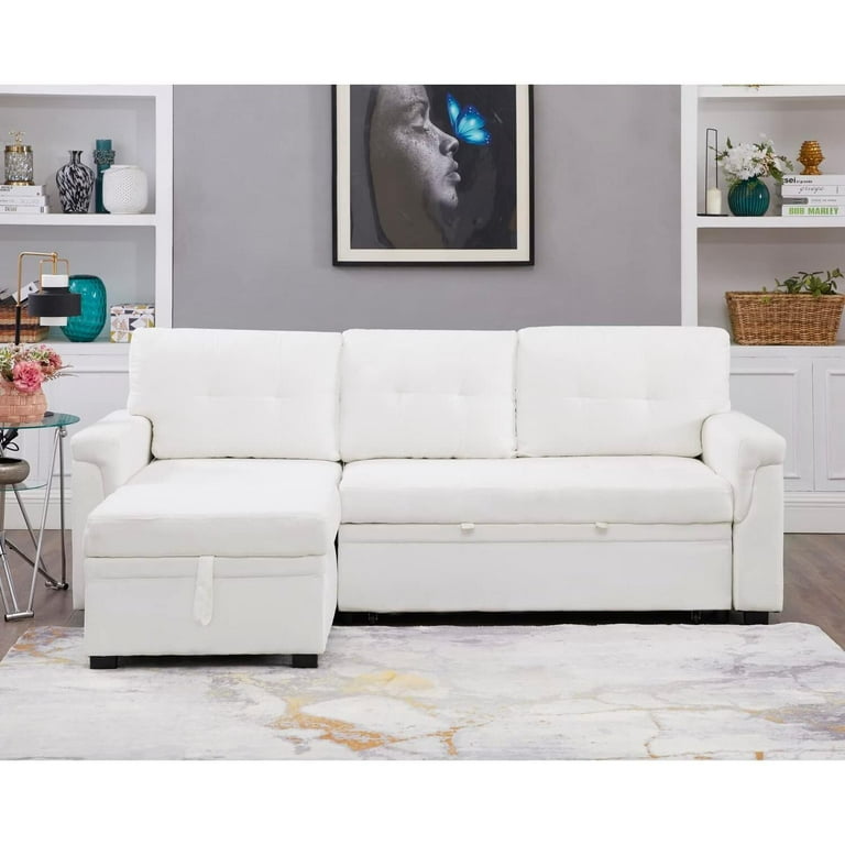 Naomi home laura reversible cheap sleeper sectional sofa