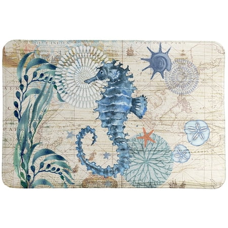 Laural Home Bay Seahorse Memory Foam Rug