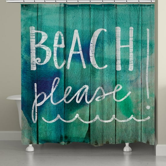 Laural Home Take Me to the Beach Shower Curtain (71-inch x 74-inch)