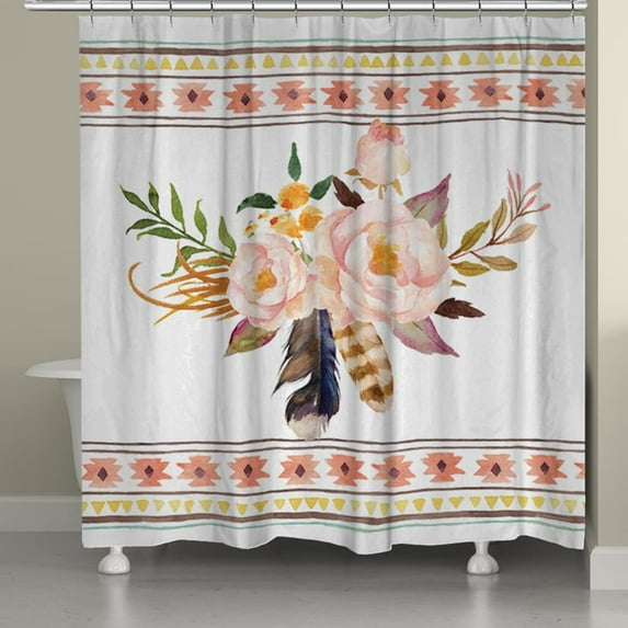 Laural Home Bohemian Flowers Shower Curtain (71-inch x 74-inch)