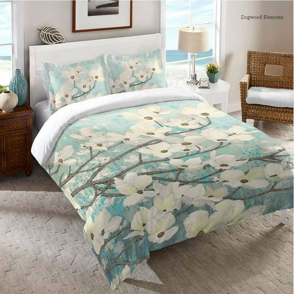 Laural Home Flowering Dogwood Blossoms Comforter King