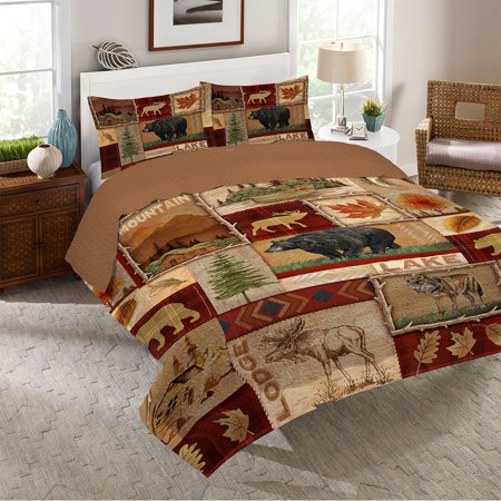 Laural Home LLC Laural Home Lodge Collage King Quilt Set