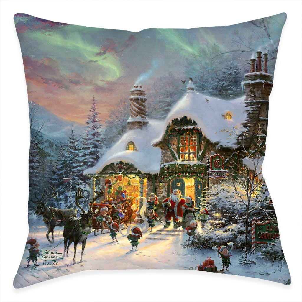 Santa's Night Before Christmas Kids Decorative Pillow