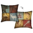 thumbnail image 1 of Laural Home  Lodge Patches Decorative 18 Inch Throw Pillow, 1 of 2