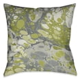 thumbnail image 1 of Laural Home  Marbled Olive Throw Pillow, 1 of 2