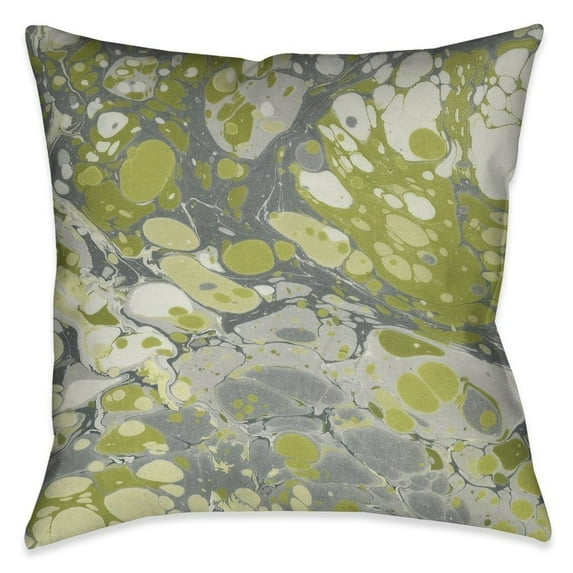 Laural Home Marbled Olive Throw Pillow