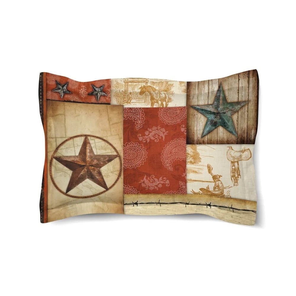 Standard Queen Cotton Paisley Bandanna Pillow Sham