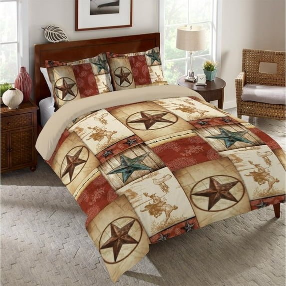 Laural Home Rodeo Patch Queen Comforter