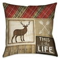 thumbnail image 1 of Laural Home  Rustic Cabin IV Indoor/Outdoor Decorative Pillow 18" x 18", 1 of 2