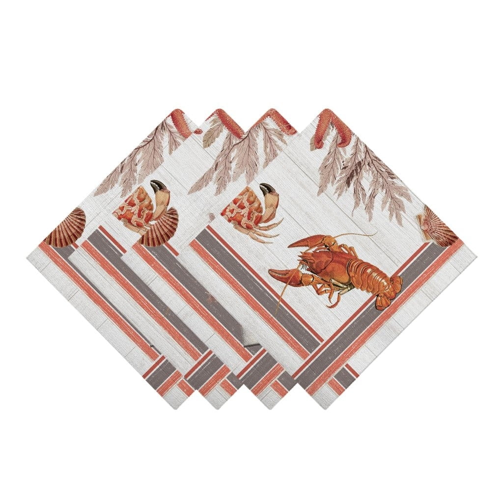 Seafood Shack Marine Life Cotton Napkin Set