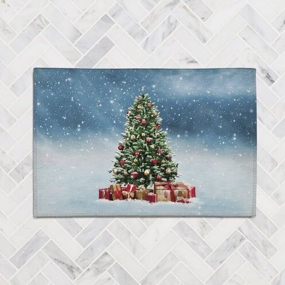 Laural Home Snowy Tree Chenille Accent Rug 2' x 3' 2' x 3'