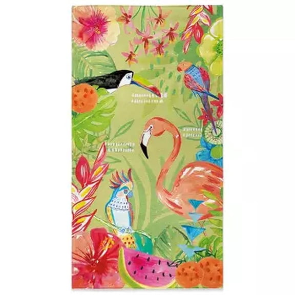 Laural Home Tutti Fruittay Wild Beach Towel - Multicolored