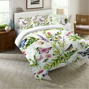 Laural Home Watercolor Butterflies Comforter Queen