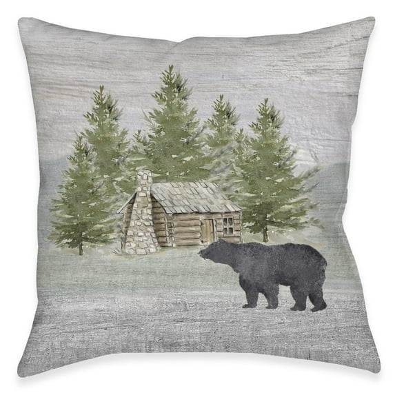 Laural Home Welcome To The Cabin Outdoor Decorative Pillow