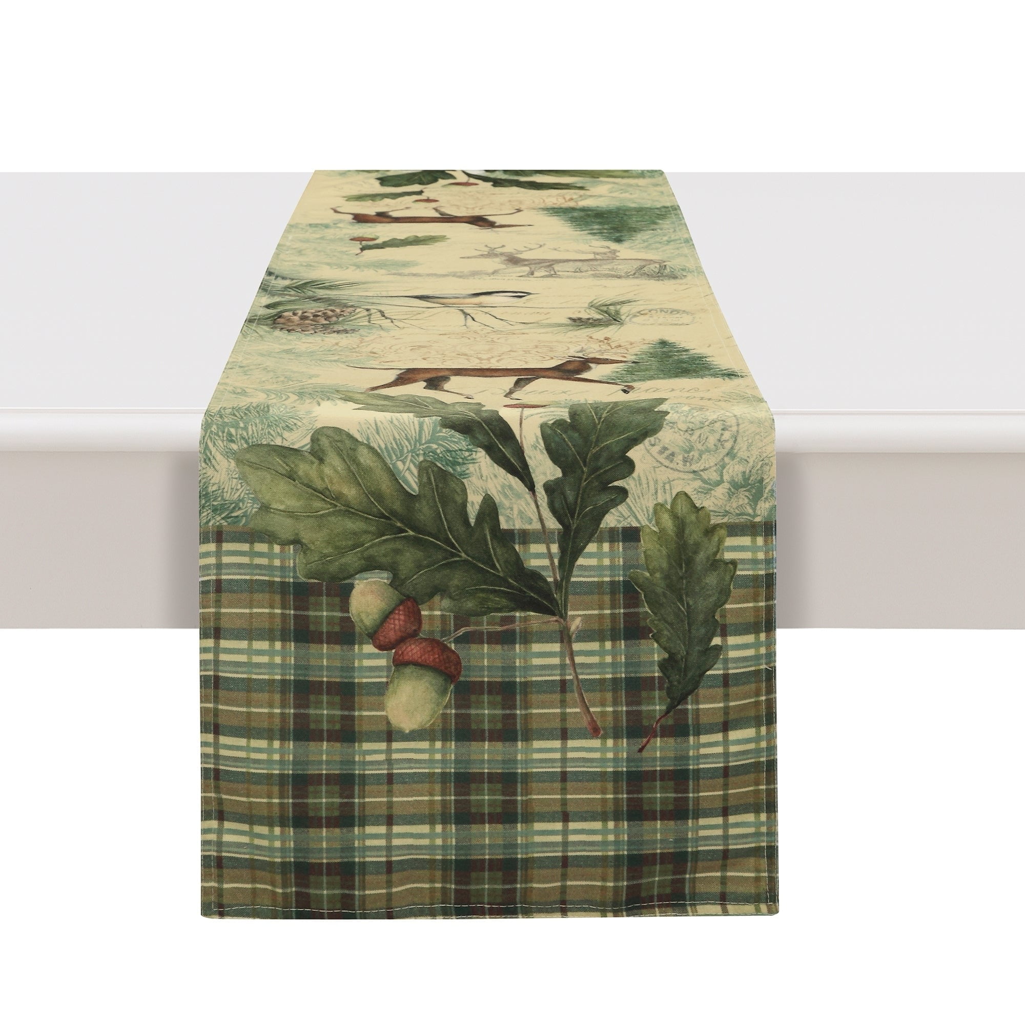Woodland Forest Multicolor Polyester Table Runner