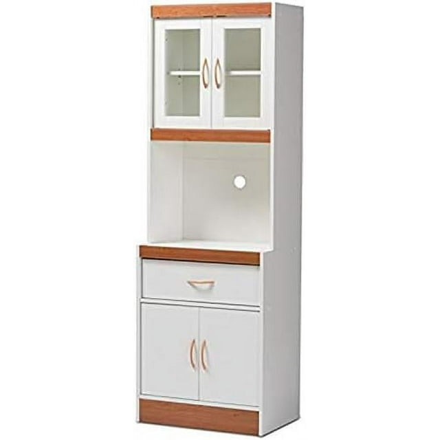 Laurana Contemporary White Finished Kitchen Hutch