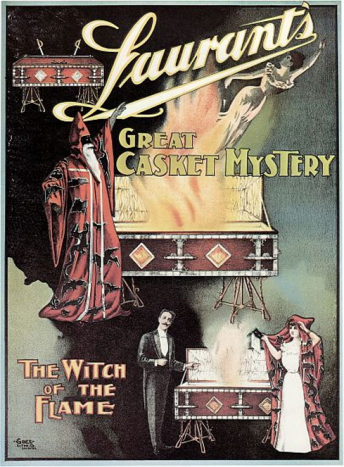 Laurant Witch Of The Flame Magic Canvas Art -  (36 x 54)