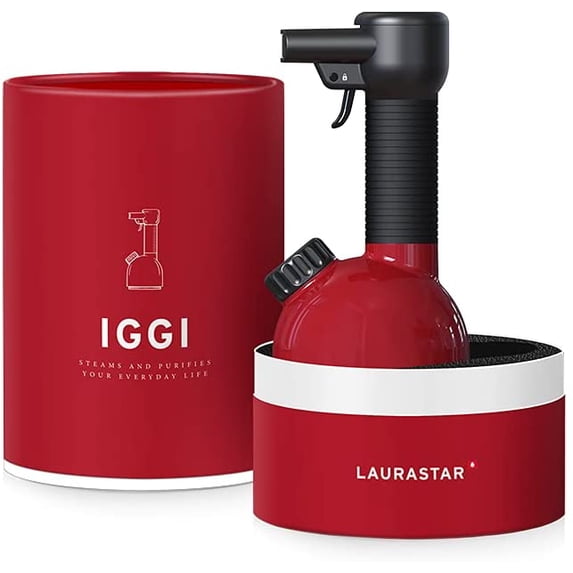 Laurastar IGGI Handheld Steamer in Intense Red: Disinfects Fabrics & More