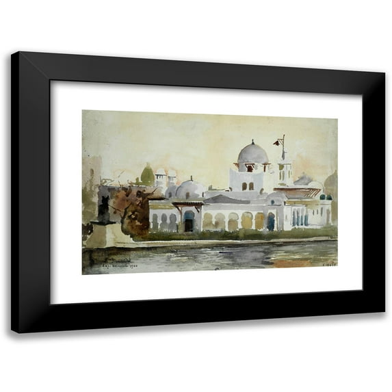 Laure Brouardel 18x13 Black Modern Framed Museum Art Print Titled - 1900 Exhibition, the Turkey Pavilion (1900)