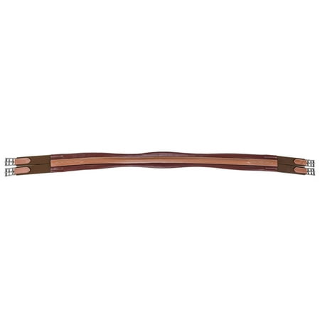 Laureate by Henri de Rivel Raised Chafeless Leather Girth with Fancy Stitching 56 Oakbark