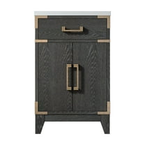 Laurel 20 in W x 18 in D Black Oak Single Bath Vanity and Acrylic Top