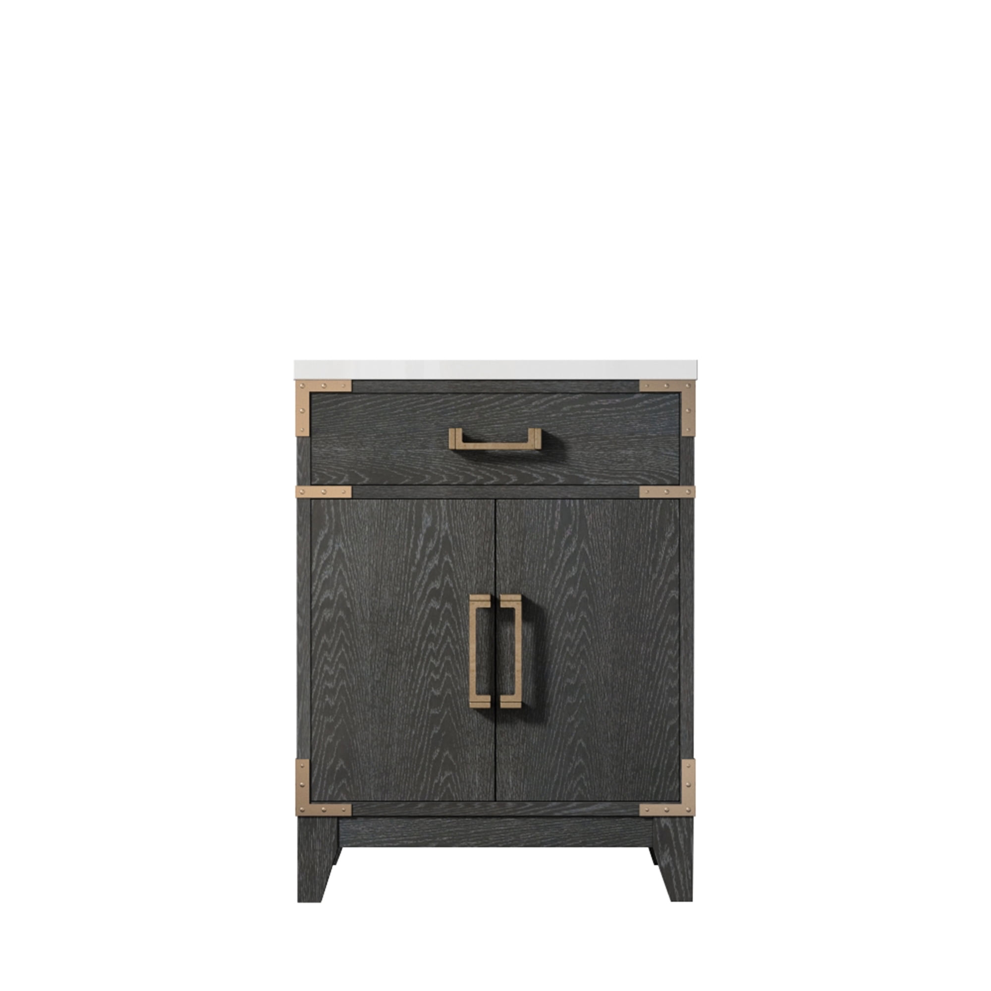 Laurel 24" Black Oak Single Bath Vanity with Acrylic Top