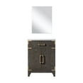 thumbnail image 1 of Laurel 24 in W x 18 in D Brown Oak Single Bath Vanity Acrylic Countertop and 18 in Mirror, 1 of 3