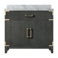 thumbnail image 1 of Laurel 36 in W x 22 in D Black Oak Single Bath Vanity and Carrara Marble Top, 1 of 5