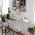 thumbnail image 1 of Laurel 4-Bottle Wood White Oak Floating Bar Table, 1 of 6