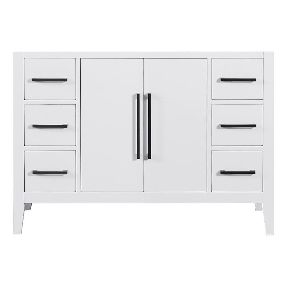 Laurel 47.2" White Fir Wood Single Bathroom Vanity Base