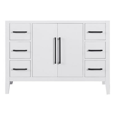 Laurel 48" Wood Vanity Base in White without Top and Sink no Mirror