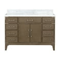 thumbnail image 1 of Laurel 48 in W x 22 in D Grey Oak Single Bath Vanity and Carrara Marble Top, 1 of 6