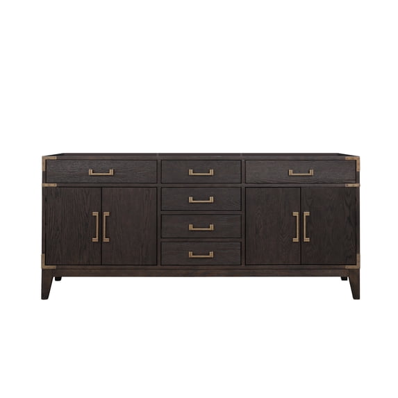 Laurel 72 in W x 22 in D Brown Oak Double Bath Vanity