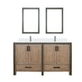 thumbnail image 1 of Laurel 84 in W x 22 in D Black Oak Double Bath Vanity, Cultured Marble Top, Faucet Set, and 36 in Mirrors, 1 of 13