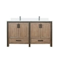 thumbnail image 1 of Laurel 84 in W x 22 in D Black Oak Double Bath Vanity, Cultured Marble Top, and Faucet Set, 1 of 10