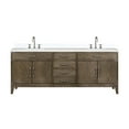 thumbnail image 1 of Laurel 84 in W x 22 in D Grey Oak Double Bath Vanity, Cultured Marble Top, and Faucet Set, 1 of 3