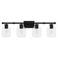 thumbnail image 1 of Laurel Brook 34 in. 4-Lights Matte Black Industrial Bathroom Vanity Light, 1 of 4
