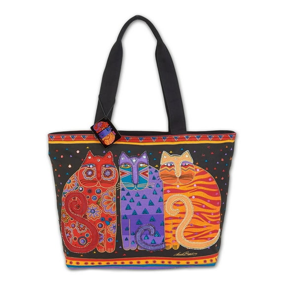 Laurel Burch Feline Friends Large Square Tote - LB771