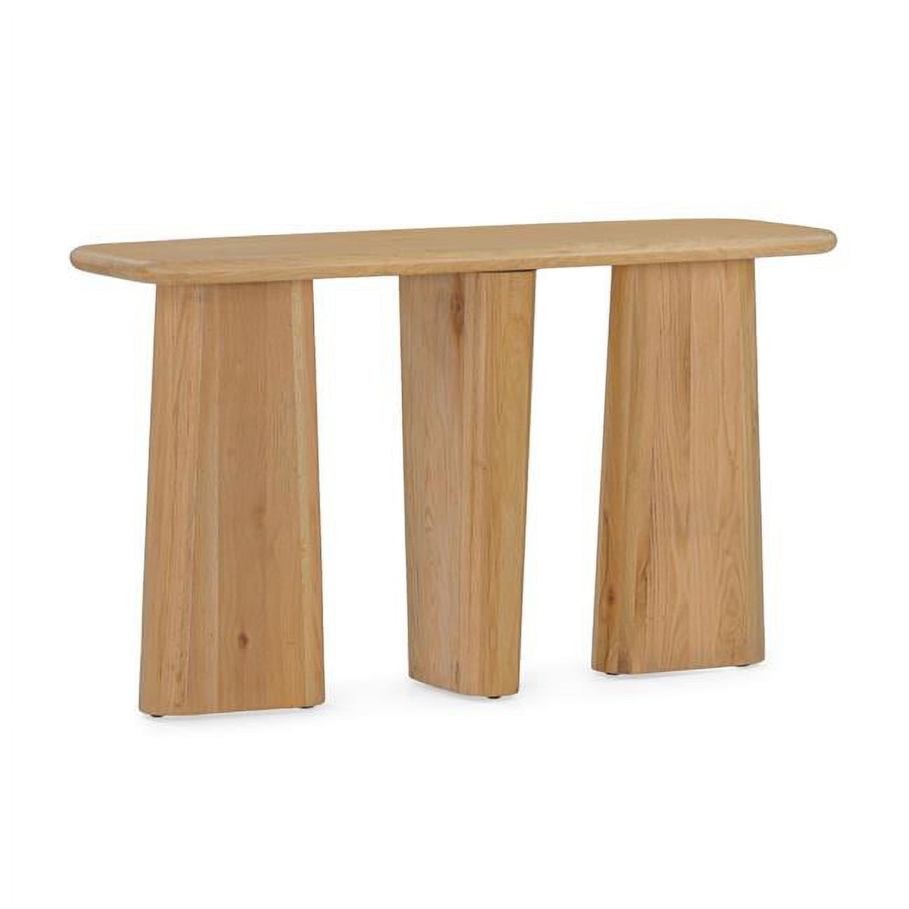Laurel Sculpted Organic Curves FSC Certified Oak Console Table